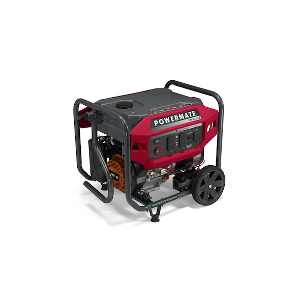 Powermate Portable Generator, Gasoline, 7,500 W Rated, 9,400 W Surge, Electric Start, 120/240V AC, 62.5/31.3 A P0081500 - main